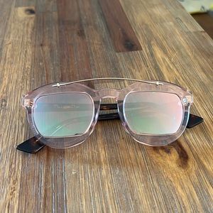 Christian Dior pink aviator style sunglasses